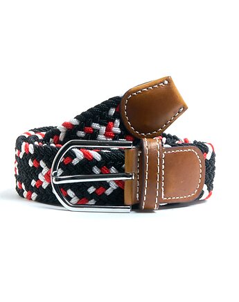 Pleciony pasek Black White Red, Pineapplestyle