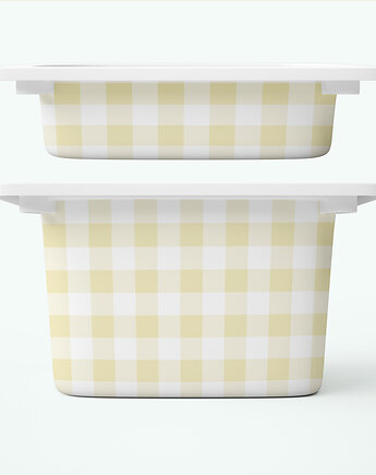 Kratka butter yellow  - naklejki na pojemniki na zabawki, ALE Pomysl