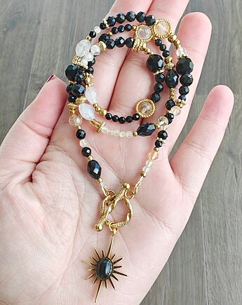 Klasyczny turmalin cytryn kryształ, NESSING handmade