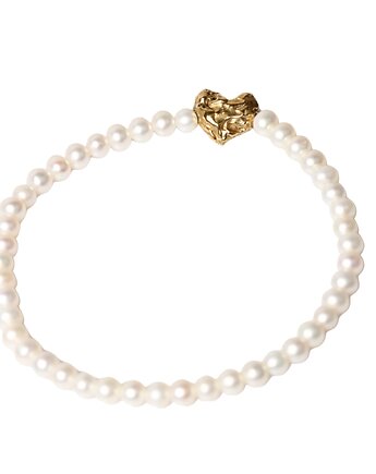 Bransoletka z perłami i złotym serduszkiem Organica, Blooming Stones
