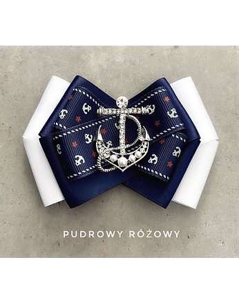 Brosza Marynarska  / Żeglarska z Kotwicą NEW, Pudrowy Różowy