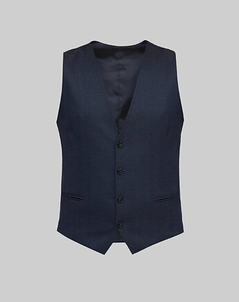 Kamizelka do zestawu zogno slim fit granatowy, BORGIO