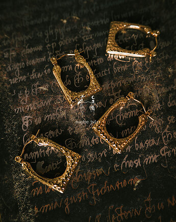 Kolczyki pozłacane Statement Hoops, MAYBEJWLR