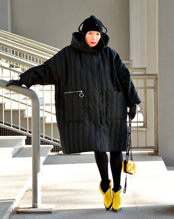 New Kurtka/ Płaszcz Lune Black, momo fashion