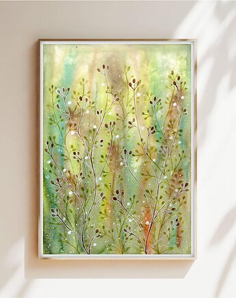 Oryginalna akwarela. Łąka A4, Malgorzata Domanska