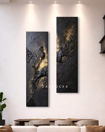 Obrazy ręcznie malowane duże strukturalne na wyskoą ścianę, art and texture