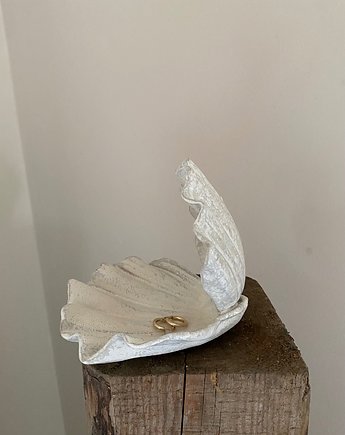Ceramiczna Muszla Muszelka Skarbiec na Biżuterię Babie Lato, Maison Fragile
