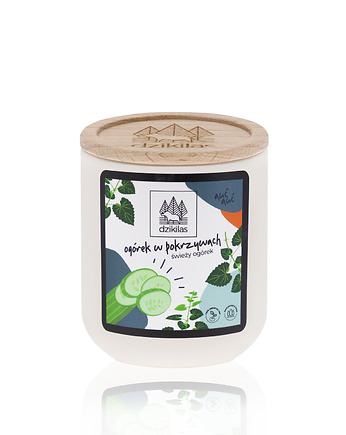 Ogórek w pokrzywach - świeca rzepakowa 90 ml, Dzikilas