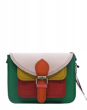 Torebka listonoszka oryginalna skórzana kolorowa elegancka pasek eko OLIVKA, Olivka Warsaw