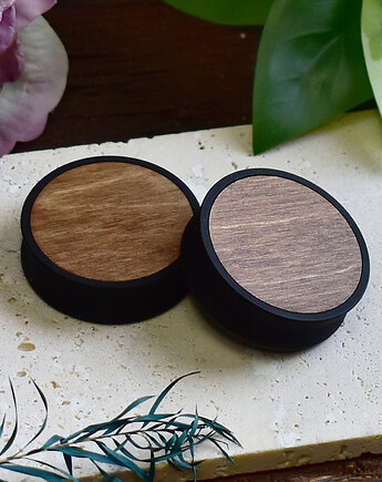 Tunele do uszu 10-100mm / wypełnienie z drewna / jasne drewno, Spirit Of Copper