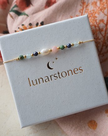 Bransoletka Zodiak WODNIK, Lunarstones
