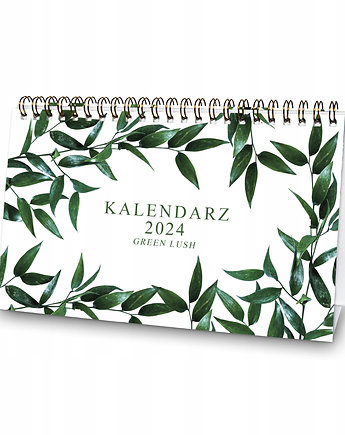 Kalendarz biurkowy 2024 Green Lush na biurko stojący, Planerum