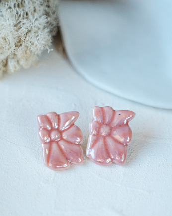 Kolczyki porcelanowe FLOWER POWER, rękoczyny