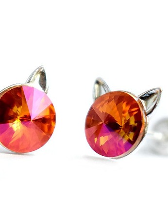 Kocie kolczyki - Kryształy Swarovski (większe), Marisella