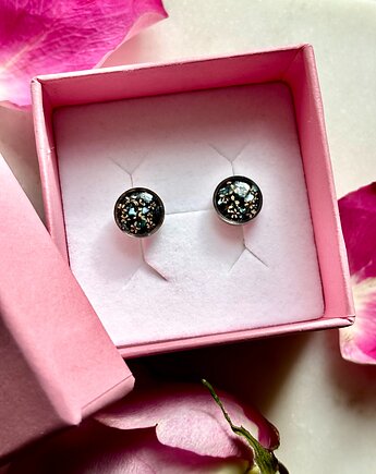 Kolczyki dzika marchew na czerni, Frant Art Jewellery