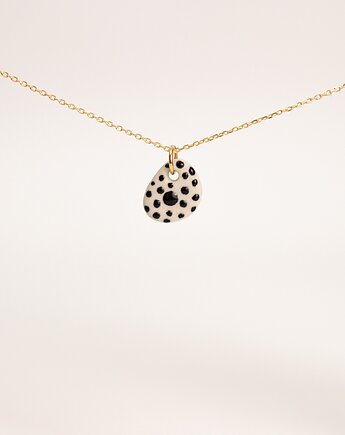 Wisiorek ceramiczny black dots
