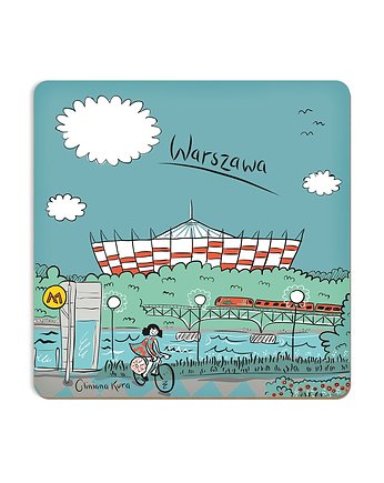 Podkładka pod kubek Warszawa Stadion Narodowy, Gliniana Kura
