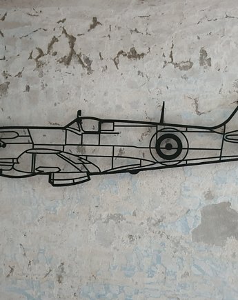 Myśliwiec Spitfire metalowa ozdoba na ścianę 3D, Aircraft Sketches