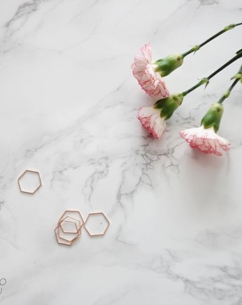 Rose Gold Plated Hexagon Shape Ring, Le Boho Bleu