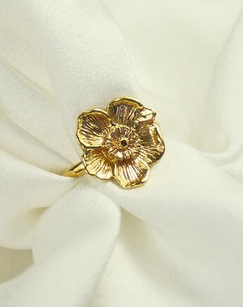 Złoty pierścionek kwiat Lora 585 , Her Ring Bizuteria