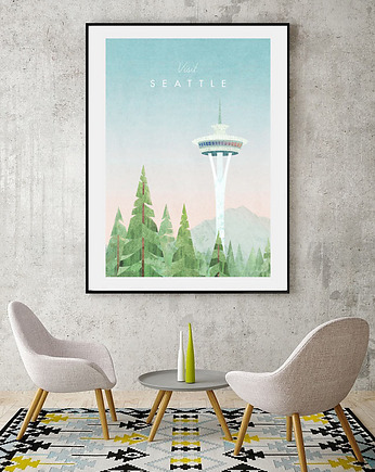 Seattle - vintage plakat 50x70 cm, minimalmill