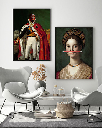 Zestaw plakatów Luchadore i Dama z ołówkiem, HOG STUDIO