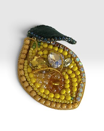 Broszka Cytryna, broszka damska, broszka Cytrynka, IriShe Jewelry