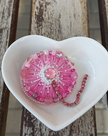 Broszka dmuchawiec różowy, Słodka Panienka