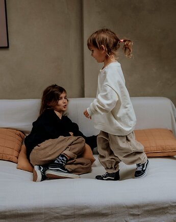 Baggy sztruksowe oversize sand, Awake for Kids