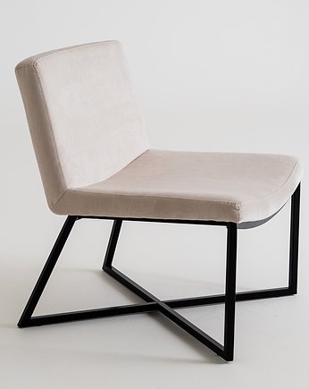 Fotel ZERO nowoczesny prl design - beżowy, czarny, CustomForm
