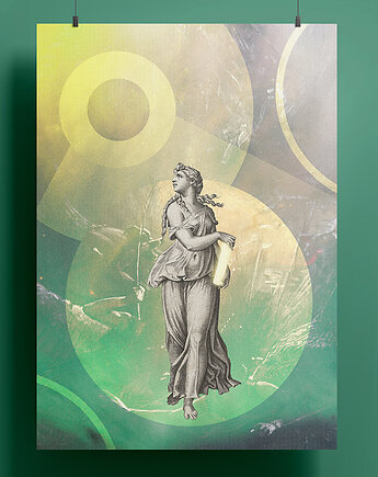 Plakat - kolaż - Time To Leave - A4, Natalia Polasik