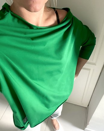 Bluzka oversizowa zielona, Tęczowa robótka