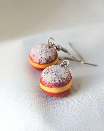 Kolczyki na karnawał tłusty czwartek pączki, Lemon Lovely