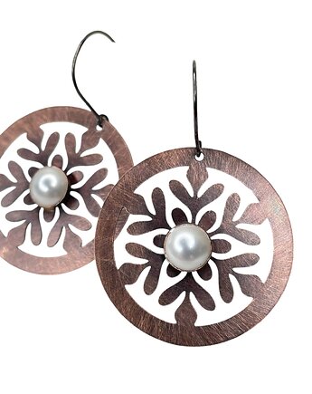 Miedziane kolczyki z perłami, Artseko