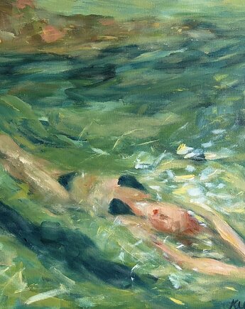 Rodos / 40x40 cm oryginał by Magda Kubiak