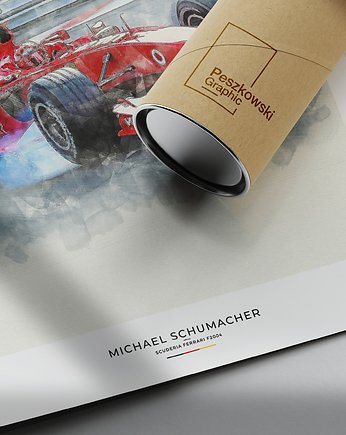 Plakat Tory wyścigowe - Michael Schumacher, OSOBY - Prezent dla świadka