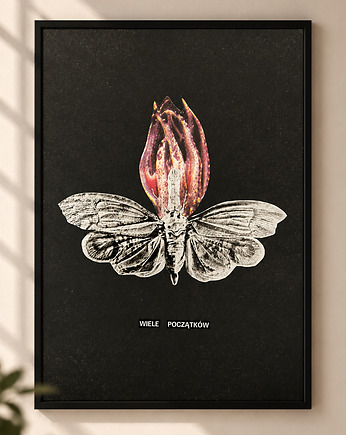 Plakat Wiele początków - surrealistyczny kolaż, collage.collide