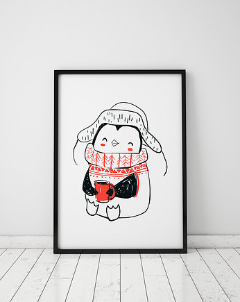 Plakat z pingwinem, Love Life and Forest