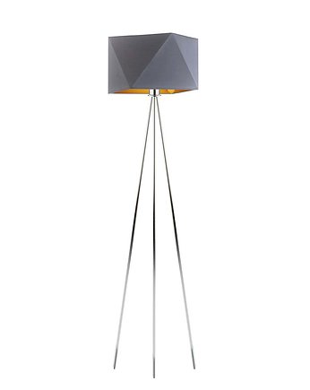 Industrialna lampa stojąca z abażurem KANTON GOLD tripod trójnog, LYSNE