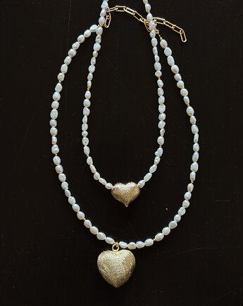 Naszyjnik z pereł naturalnych Serce, Chmolowska Jewellery