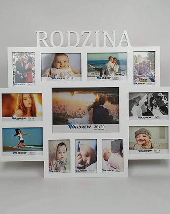 Multirama ramka na zdjęcia z napisem Rodzina 12 zdjęć, Wajdrew