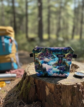 Kosmetyczka turkusowa Koty Meksykańskie rozmiar do wyboru S / M / L, BEBOKI