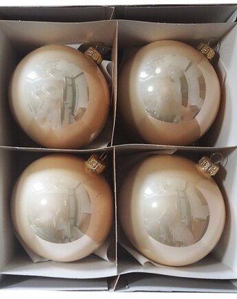 Bombka szklana 4 szt. OPALINA Ø 100 mm ecru, MIA home