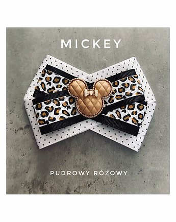 Brosza MICKEY  panterka   Hit! 1szt, Pudrowy Różowy