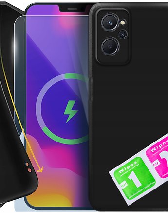 ETUI CASE do realme 9i / Oppo A36 / Oppo A76 SILIKONOWE MATOWE SLIM + Szkło, Caseline  etui na telefon