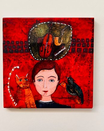 Kafle ceramiczne - portret, KAFLA