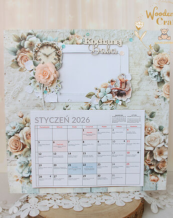 Kalendarz ze zdjęciem, prezent dla babci, Dzień Babci 1 GOTOWY, Lulaczkowo