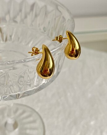 Kolczyki krople srebro 925 pozłacane, Coccola JEWELLERY