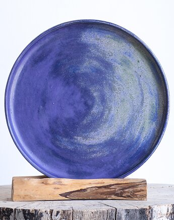 Talerz toczony  23 cm, rękodzieło, studnia ceramiczna