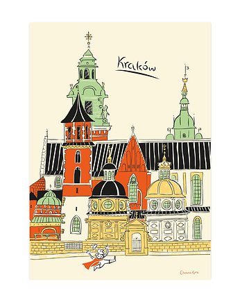 Plakat A4 Kraków Katedra na Wawelu, Gliniana Kura